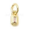 Brass Cubic Zirconia Charms KK-G554-02D-03-1