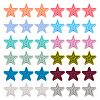 48Pcs 12 Colors Star Silicone Beads SIL-TA0001-56-1