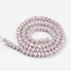 Electroplate Opaque Solid Color Glass Beads Strands EGLA-A034-P4mm-L08-2