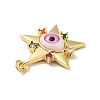 Brass Micro Pave Colorful Cubic Zirconia Pendants ZIRC-E006-05G-01-3