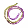 Transparent Gradient Color Glass Beads Strands GLAA-H021-01B-03-4