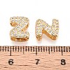 Brass Micro Pave Clear Cubic Zirconia Beads KK-T071-17G-Z-3