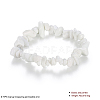 Natural White Stone Chips Stretch Bracelets BJEW-BB16534-I-3