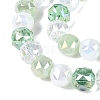 Electroplate Imitation Jade & Opaque & Transparent Glass Beads Strands EGLA-Q135-8MM-A06-4