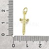 Brass Micro Pave Cubic Zirconia Pendants KK-V007-17G-3
