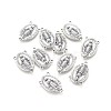 Holy Oval Carved Virgin Mary Tibetan Style Alloy Chandelier Component Links TIBEP-LF0961YKG-AS-LF-1