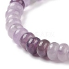Adjustable Natural Amethyst Braided Bead Bracelets BJEW-F369-A18-3