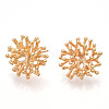 Brass Stud Earring Findings X-KK-T038-494G-1