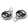 304 Stainless Steel Enamel Pendants STAS-A080-43P-05-2