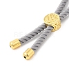 Twisted Nylon Cord Silder Bracelets DIY-B066-03G-19-3
