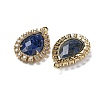 Natural Lapis Lazuli Faceted Teardrop Pendants G-I375-01G-15-2