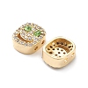 Brass Micro Pave Cubic Zirconia Beads KK-M241-01J-3