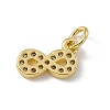 Brass Micro Pave Cubic Zirconia Charms ZIRC-F132-75G-2