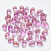 Transparent Spray Painted Glass Charms GLAA-R211-03-B01-1