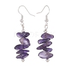 Natural Amethyst Chips Beaded Jewelry Set X-SJEW-JS01232-03-6