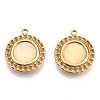 304 Stainless Steel Pendant Cabochon Settings STAS-T060-56G-2