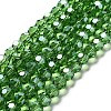 Electroplate Transparent Glass Beads Strands EGLA-A035-T8mm-A11-1