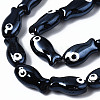 Handmade Porcelain Ceramic Beads Strands X1-PORC-T006-03A-3