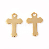 201 Stainless Steel Tiny Cross Charms STAS-F192-077G-3