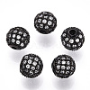 Rack Plating Brass Cubic Zirconia Beads ZIRC-S001-8mm-A04-1