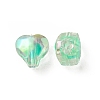 UV Plating Rainbow Iridescent Acrylic Beads OACR-F004-05B-2