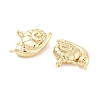 Snail Rack Plating Brass Charms KK-G512-13G-2
