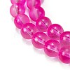 Frosted Transparent Glass Bead Strands GLAA-P065-8mm-11-4