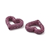 Heart Shape Polymer Clay Rhinestone Beads CLAY-NH0001-09B-10-4