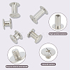 90Pcs 6 Styles Steel Snap Rivet Butt Screw STAS-CP0001-07-6