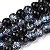Transparent Crackle Baking Paint Glass Beads X1-DGLA-T003-01C-01-1