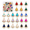 24Pcs 12 Colors Glass Rhinestone Pendants FIND-TA0001-90-10