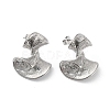 304 Stainless Steel Stud Earrings for Women EJEW-D095-01P-1