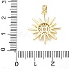 Brass Micro Pave Cubic Zirconia Pendants KK-D357-29G-3