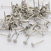 Tarnish Resistant 304 Stainless Steel Stud Earring Findings STAS-N019-17-4.5mm-2