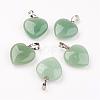 Natural Green Aventurine Pendants G-G956-B02-FF-1