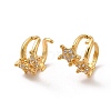 Clear Cubic Zirconia Star Cuff Earrings EJEW-P221-42G-1