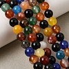 Natural Agate Beads Strands X-G-F417-05-8mm-10