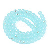 Electroplate Imitation Jade Glass Beads Strands LS-EGLA-Q132-6MM-01B-05-2