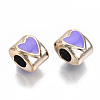 UV Plating Acrylic European Beads OACR-N010-004LG-3