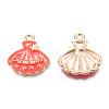 Alloy Enamel Pendants ENAM-CJC0014-03F-1