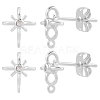 10Pcs Brass Stud Earring Findings KK-BBC0021-68-1