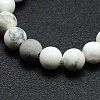 Frosted Howlite Round Bead Strands G-M064-10mm-12-2
