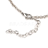 Face Mask Shape Alloy Link Anklets AJEW-AN00308-01-3