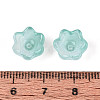 Transparent Spray Painted Glass Bead Caps A-GLAA-Q089-002A-001-3