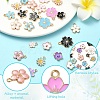 25Pcs 25 Styles Light Gold Plated Alloy Enamel Pendants ENAM-YW0004-33-2