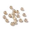 (Defective Closeout Sale: Yellowing) Unfinished Natural Wood Beads WOOD-XCP0001-58-4