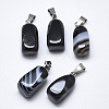 Natural Banded Agate/Striped Agate Pendants G-T122-20G-1