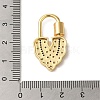 Brass Micro Pave Clear Cubic Zirconia Clasps KK-R162-32G-3