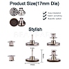 16 Sets 2 Styles Iron Button Pins for Jeans IFIN-SZ0001-011-2