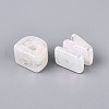 UV Plating Opaque Rainbow Iridescent Acrylic Beads OACR-P010-23B-3